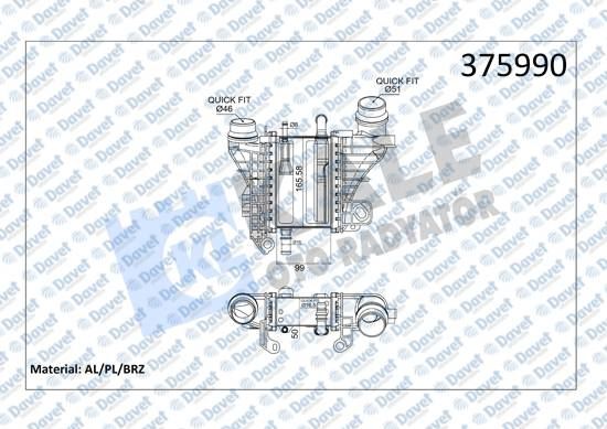 KALE 375990 Turbo Radyatoru Megane Iv 16- Clio V 19- Captur Ii 20- Kangoo 23- Duster 18- Qashqai 18- 1.5 Bluedci K9k Adblue Kazanli